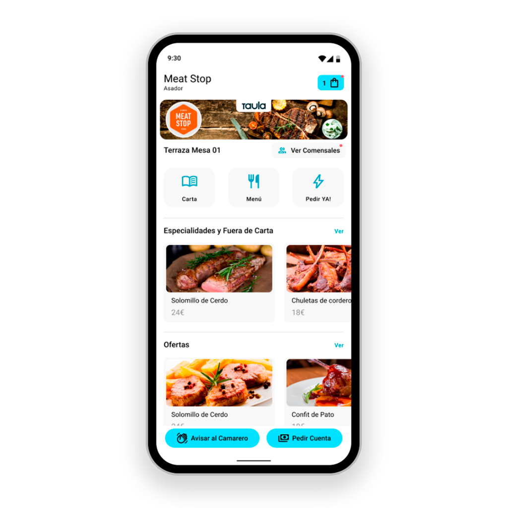 Taula App para Restaurantes con Terraza